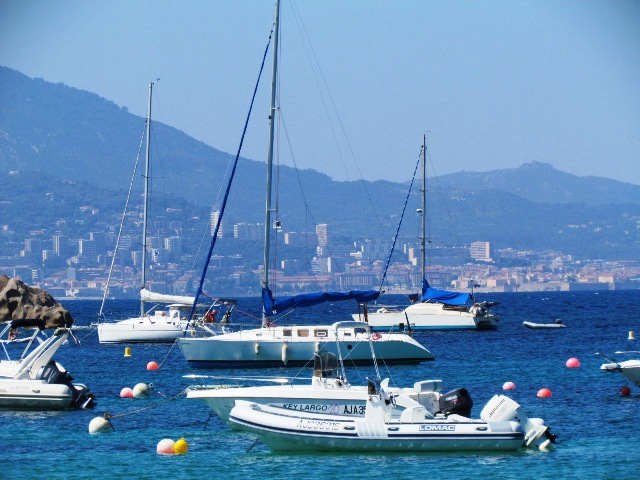 View of Ajaccio from neighboring Porticcio.